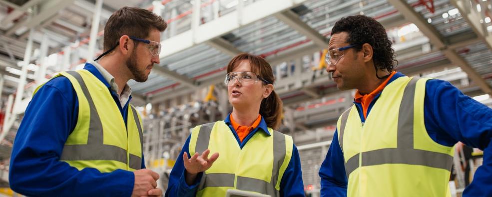 Technicians in a factory 